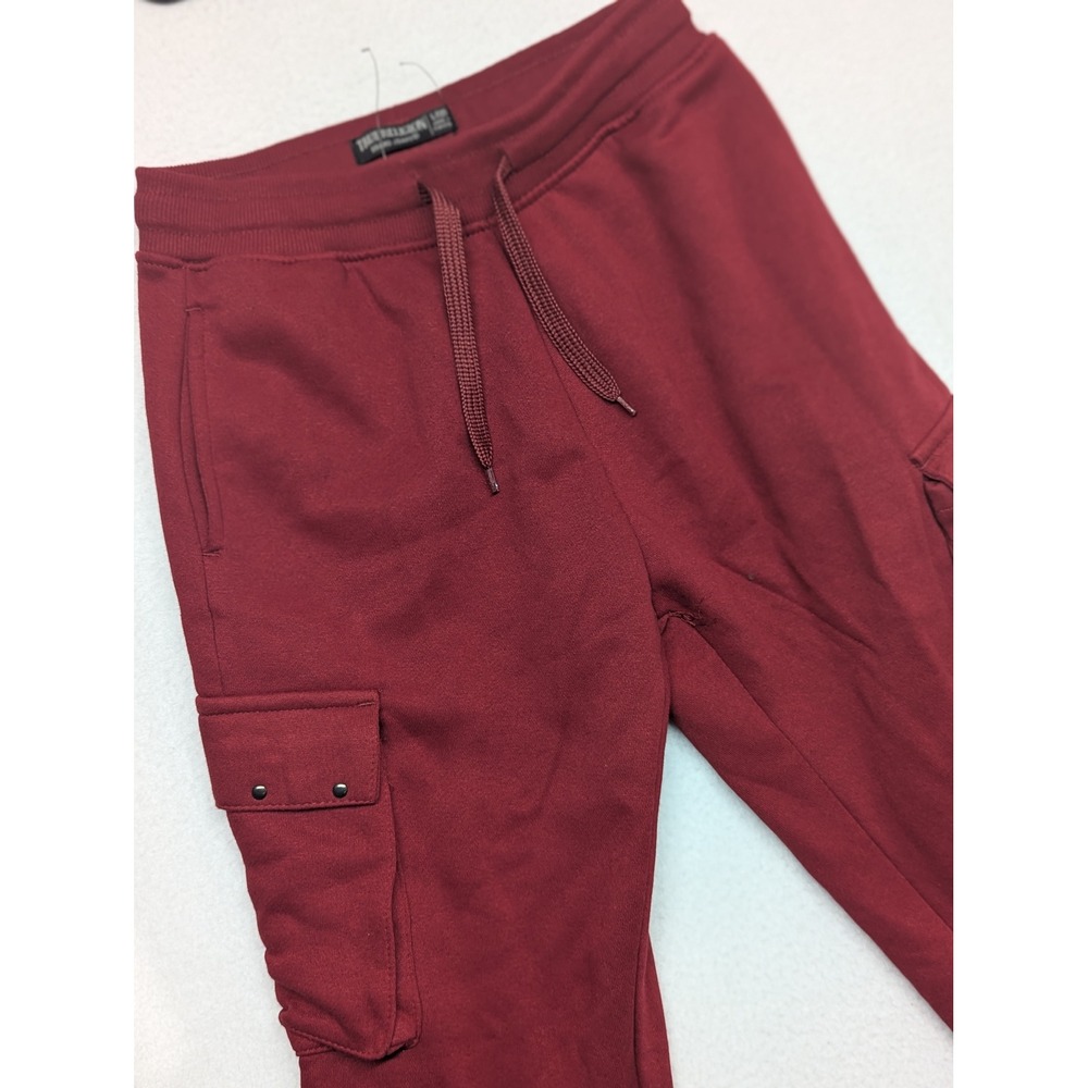 True Religion Kids Burgundy Red Cargo Sweatpants Joggers Size L (12)